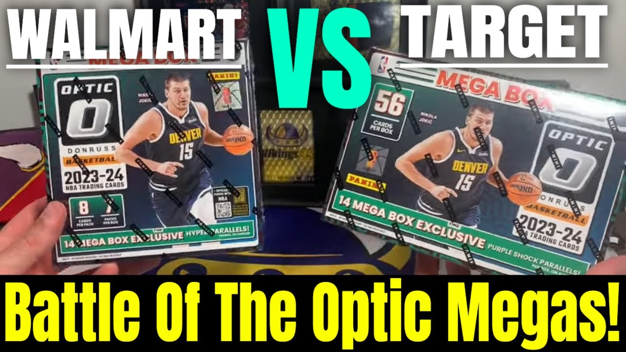 TARGET VS WALMART! Which 2023-24 Optic Basketball Mega Box Is Better?! Pink Hyper VS Purple Shock!