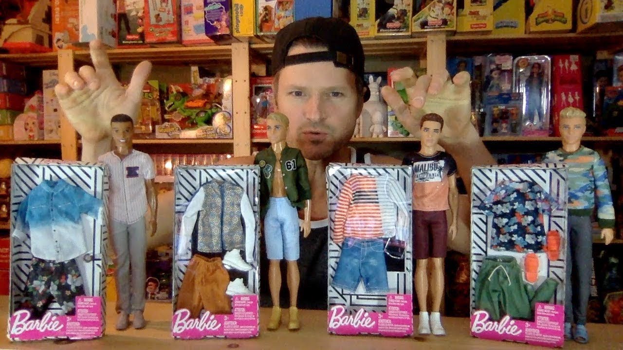 BARBIE BEACH BOY 2019 FASHION PACKS MATTEL KEN DOLL UNBOXING REVIEW
