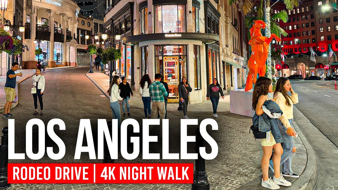 RODEO DRIVE, LA 🇺🇸 Beverly Hills After Dark | 4K Walking Tour