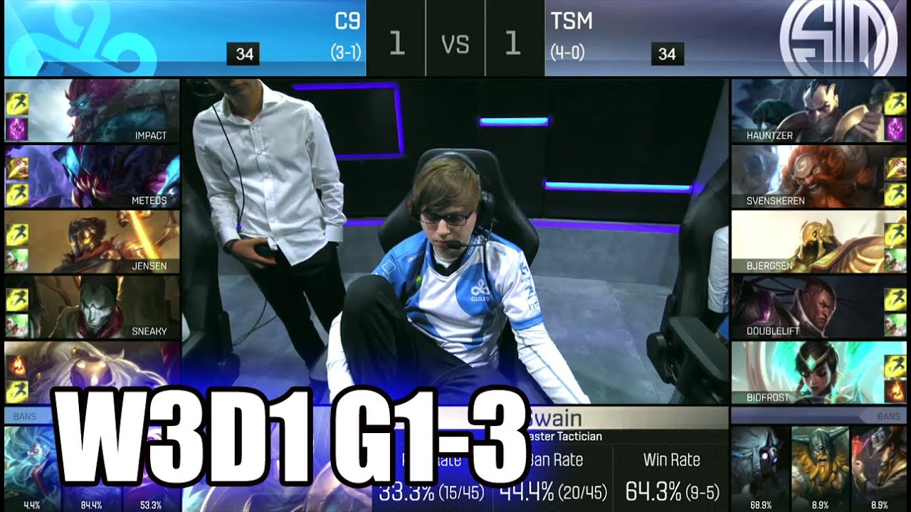 Cloud 9 vs TSM | Game 3 S6 NA LCS Summer 2016 Week 3 Day 1 | C9 vs TSM G3 W3D1 1080p