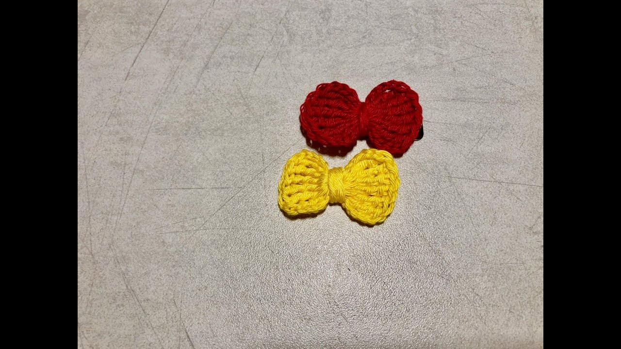 Noeud, pince pour cheveux au crochet @Alextitia Tuto Crochet