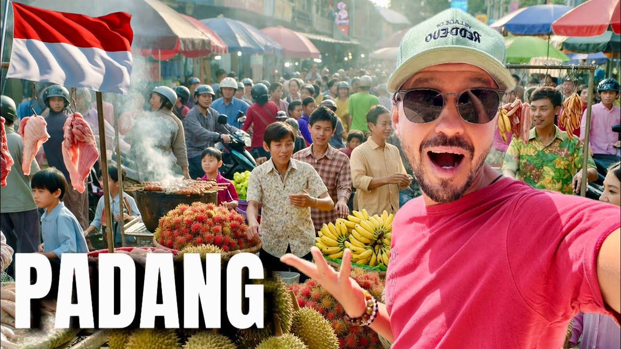 $0.05 Fruits in Indonesia 🇮🇩 | Real Market Life in Padang, Sumatra