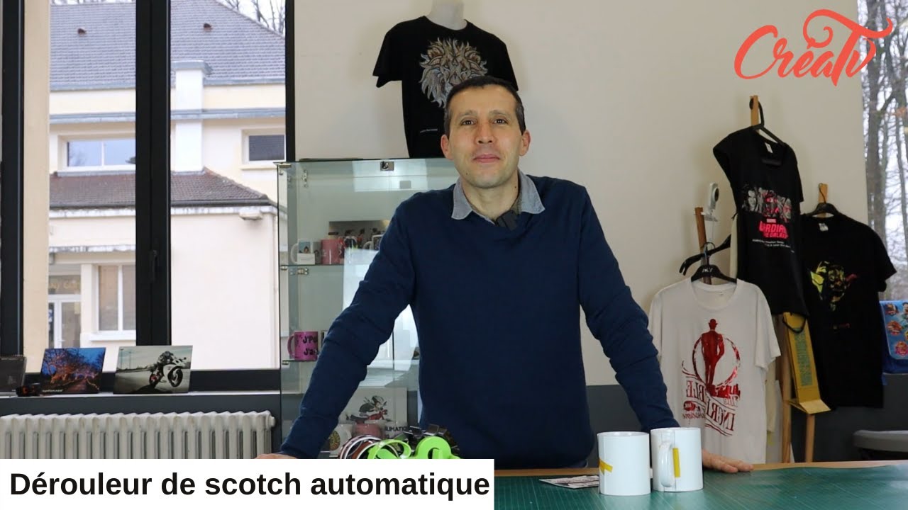 Créa'TV - Démonstration dérouleur de scotch automatique