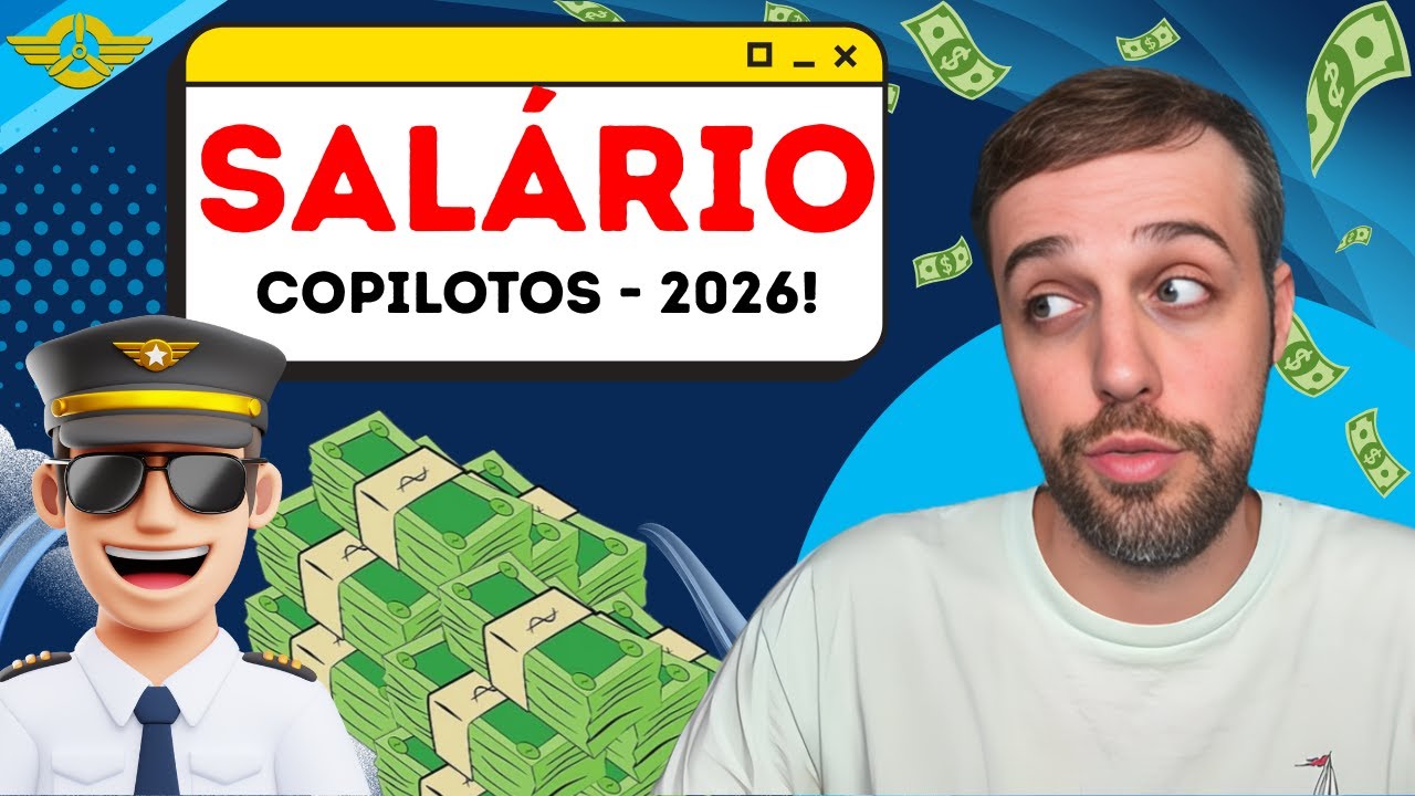 SALÁRIO de COPILOTO Comercial em 2026! Quanto ganha por mês?
