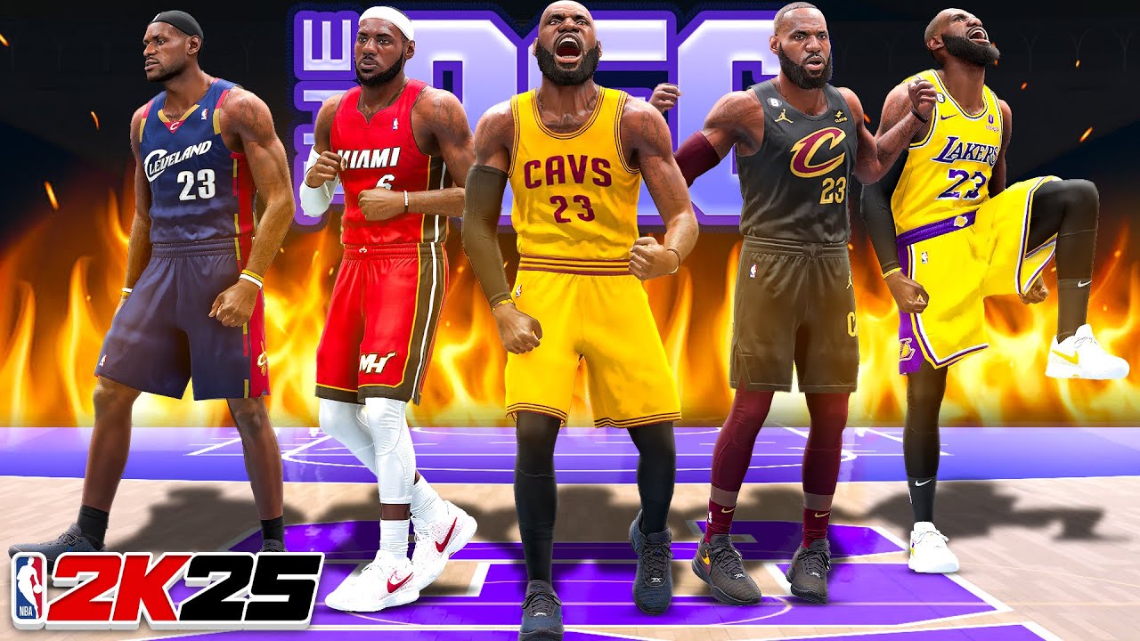 The POWER of FIVE LEBRON JAMES BUILDS on NBA 2K25