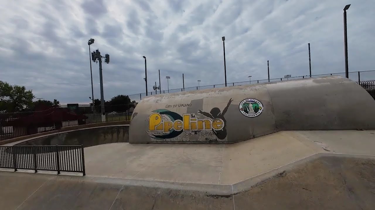 UPLAND CALIFORNIA INLAND EMPIRE, UPLAND MEMORIAL PARK, PIPELINE, SKATEPARK #inlandempire #djiavata2