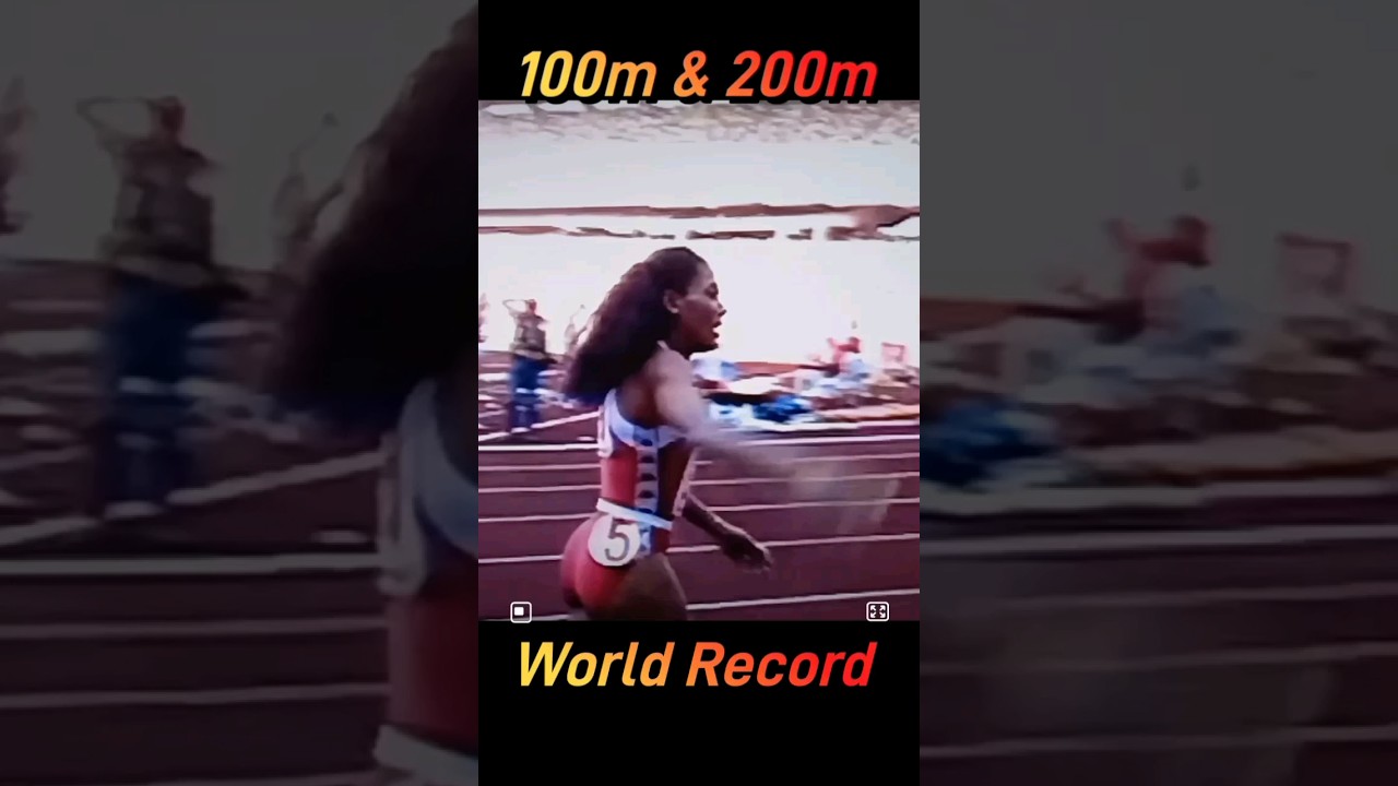 100m & 200m World Record Women. Florence Griffith Joyner the Fastest Woman #flojo.