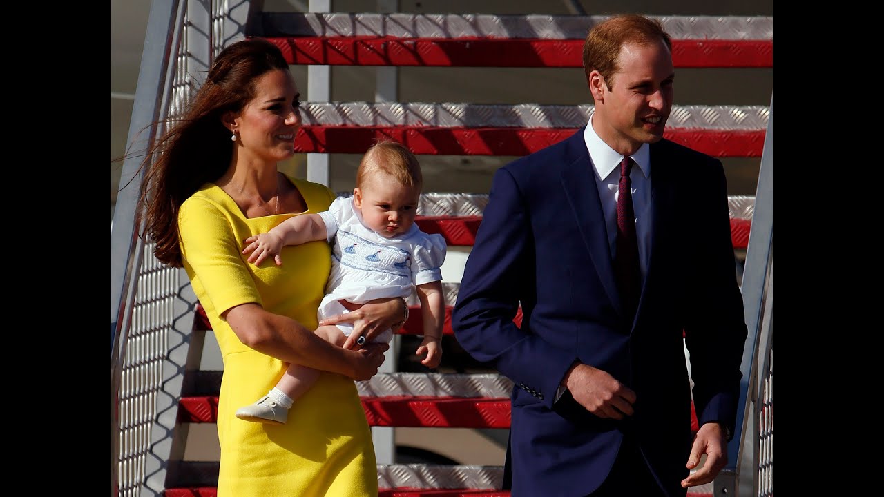 Kate, William And Prince George Arrive In Sydney