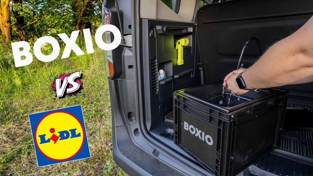 BOXIO Wash & BOXIO Shower– Das mobile Waschbecken im Euroboxformat 💦🧼🚿 [inkl. Vergleich]