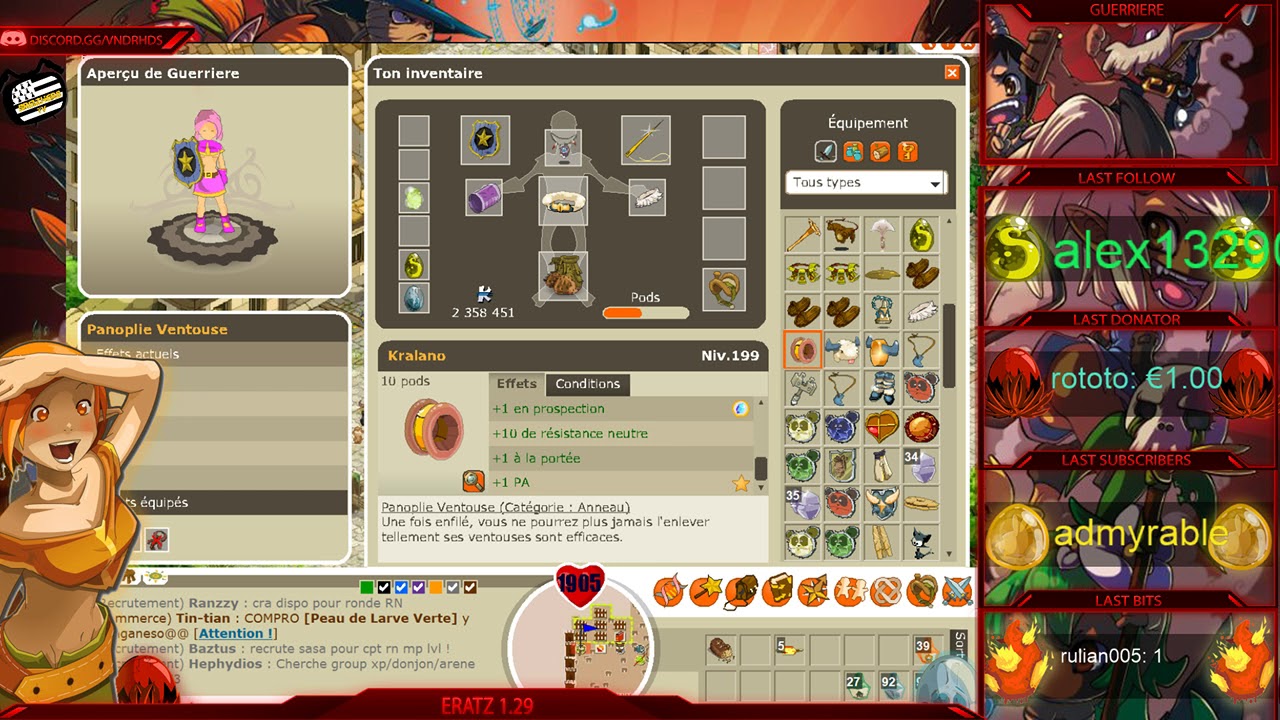 DOFUS ERATZ : TENTATIVE EXO