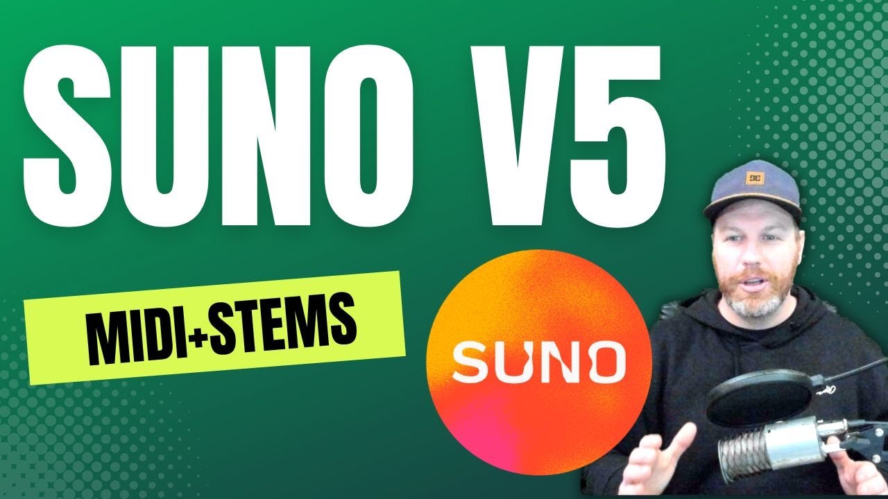 Suno v5 Export Midi and Audio Stems (Tutorial)