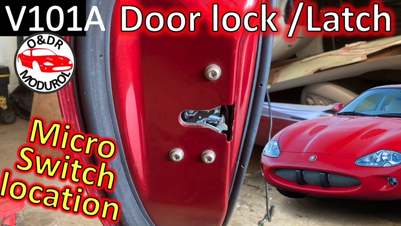 Jaguar XK8 Door lock latch microswitch removal V101a / XKR (X100)
