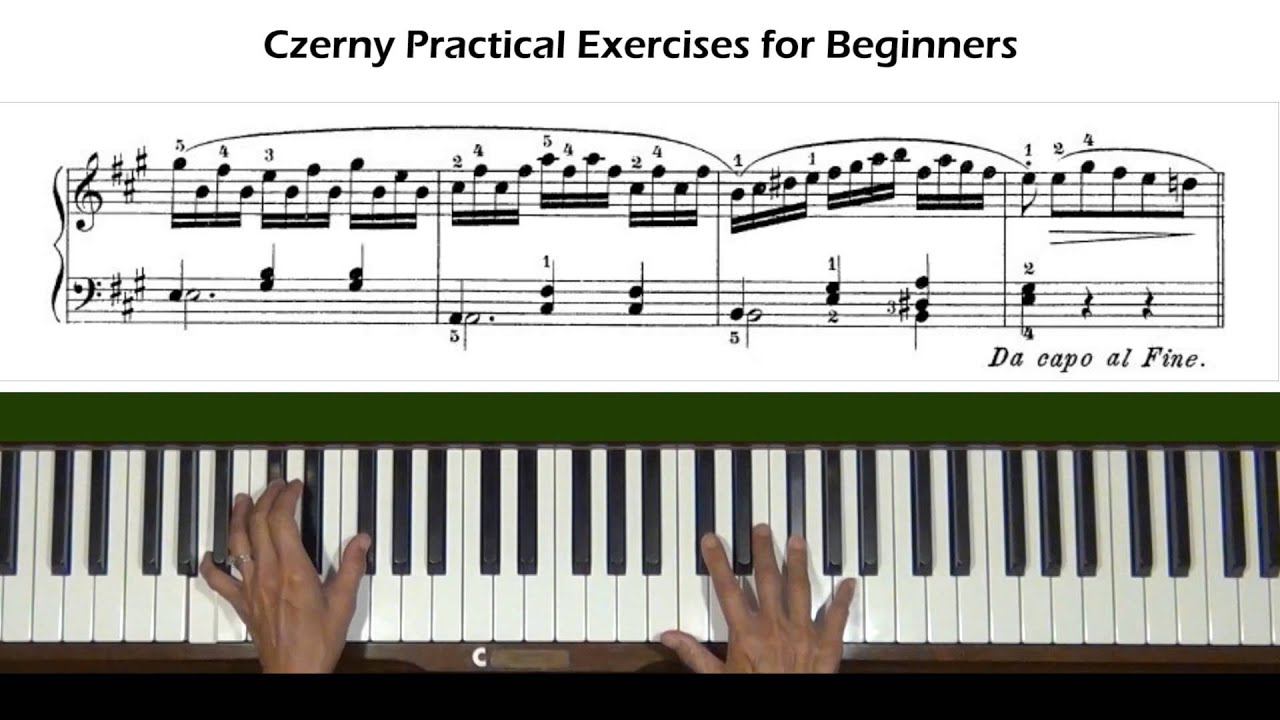 Czerny Practical Exercises for Beginners Op. 599, No. 66 Piano Tutorial