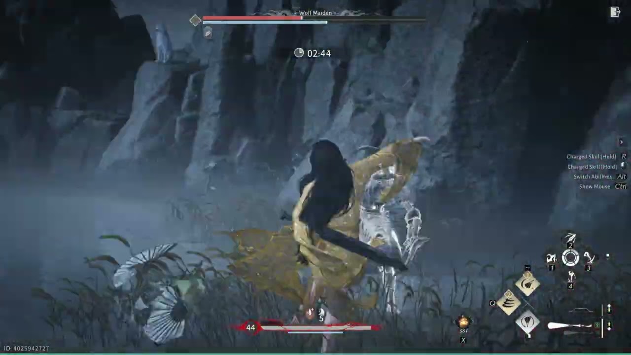 Where Winds Meet - Wolf Maiden Inkwell Fan No Hit Abyss Trials