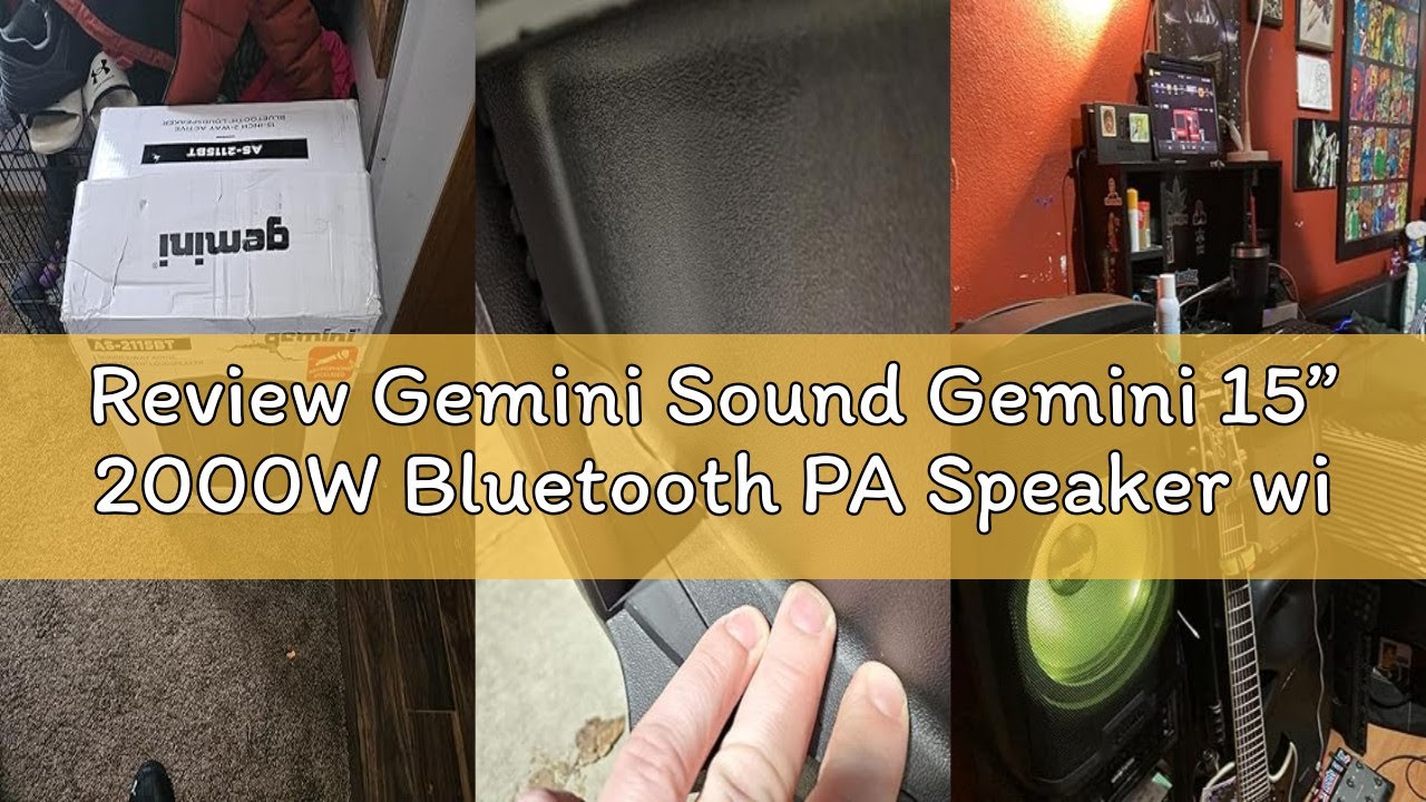 Review Gemini Sound Gemini 15” 2000W Bluetooth PA Speaker with TWS Link, USB/SD/FM, XLR/RCA/AUX Inpu