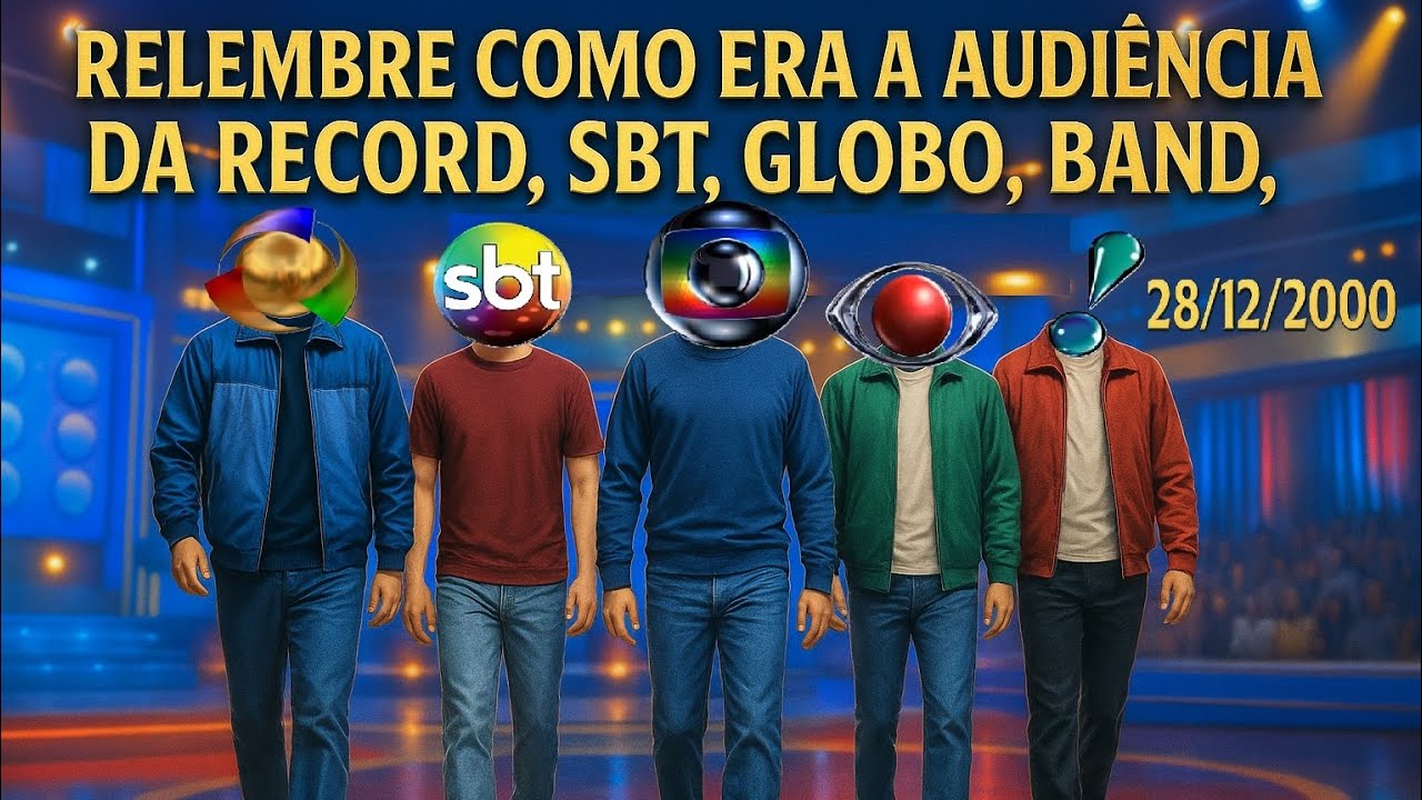Relembre a audi&ecirc;ncia da TV Aberta: Record, SBT, Globo, Band e RedeTV em 28/12/2000 #globo #sbt 