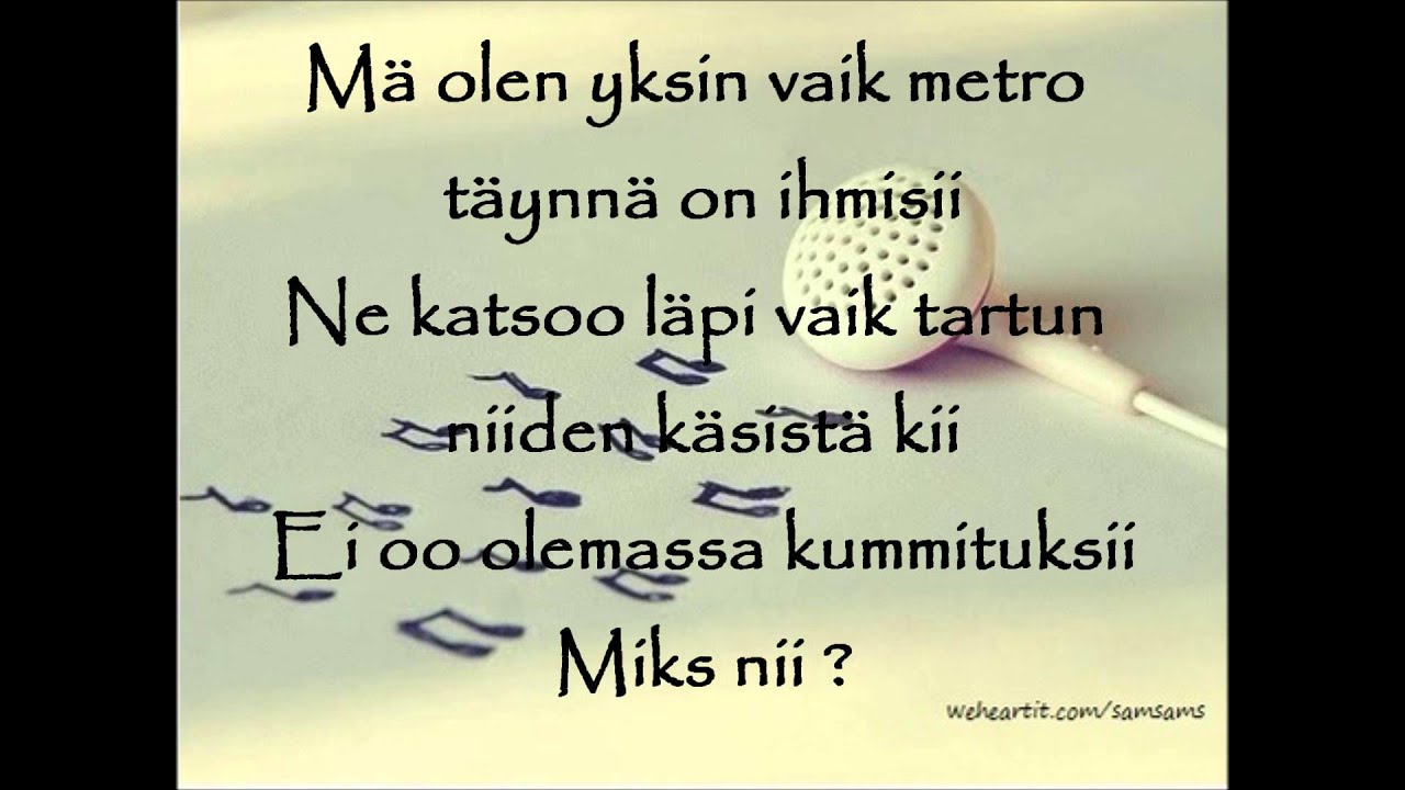 Sanni   Jos mä oon oikee lyrics