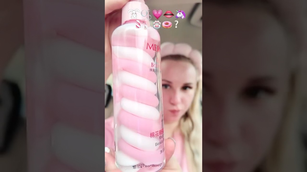 Pink skincare spaday in the car💕