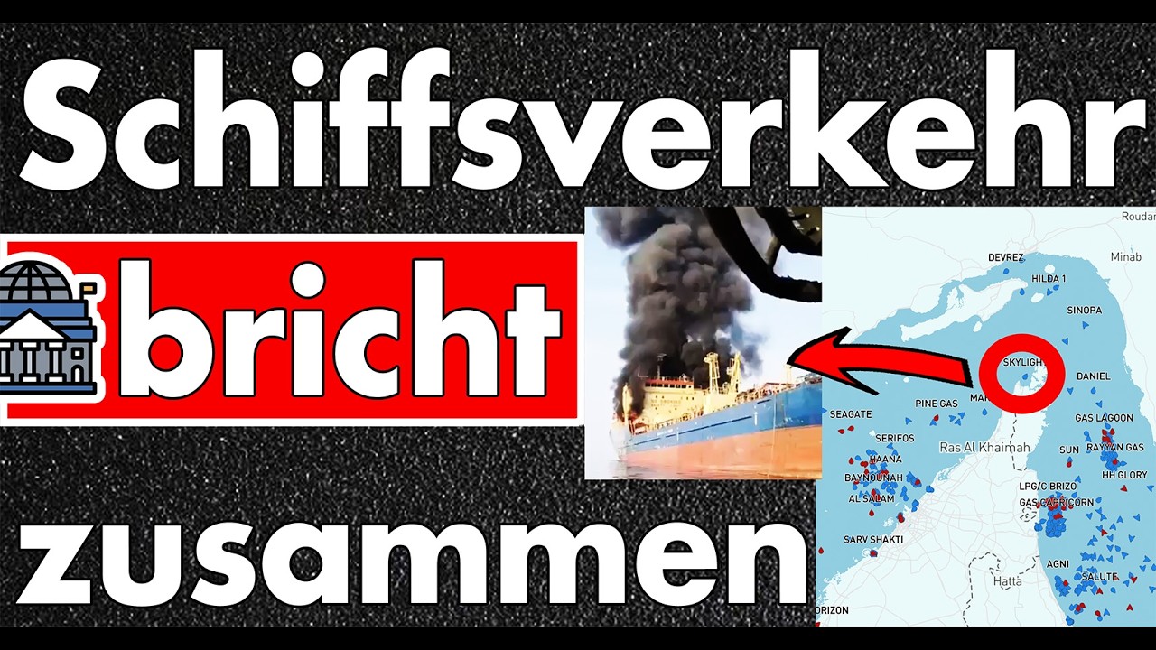 Erster Tanker brennt! Schiffsverkehr in der Straße von Hormuz um mindestens 70% eingebrochen!