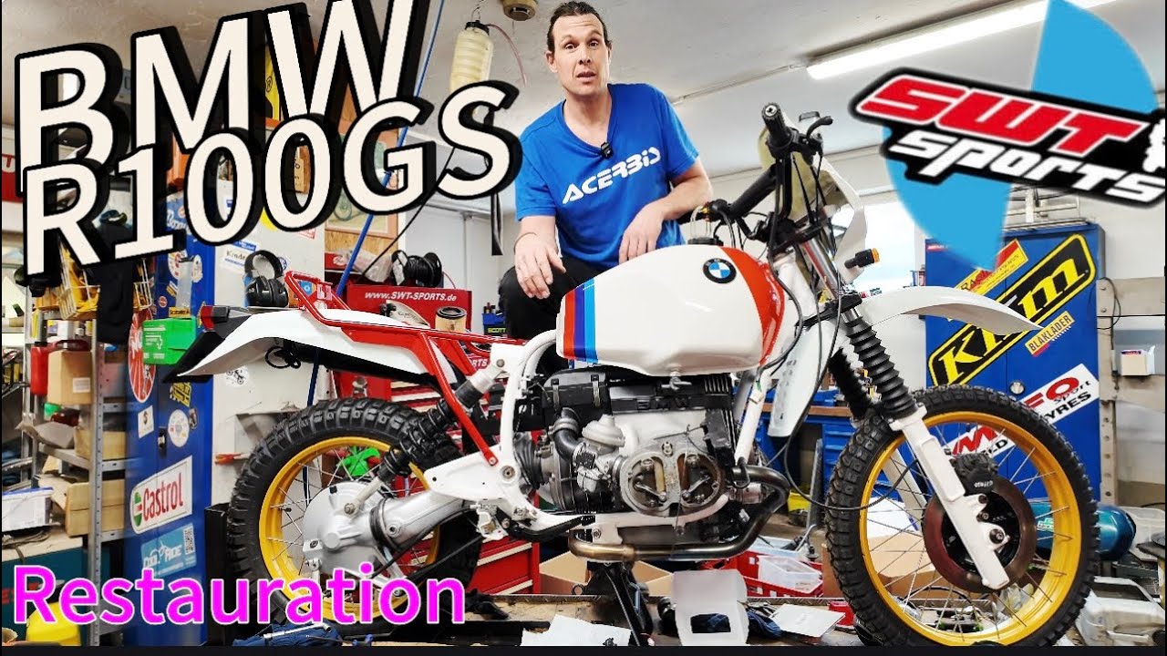 Die BMW Motorrad 2-Ventil R 100 GS mit Basic - Style Heck  und Acerbis Baja Fender vom Dorfmetzger
