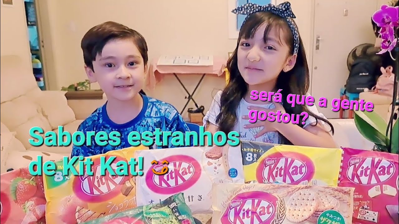 Experimentando vários sabores estranhos de Kit Kat!!!