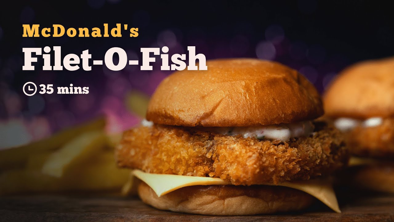 McDonald’s Filet-o-fish  | Homemade Filet-O-Fish | Crispy Fish Burger | McDonald’sRecipe | Cookd