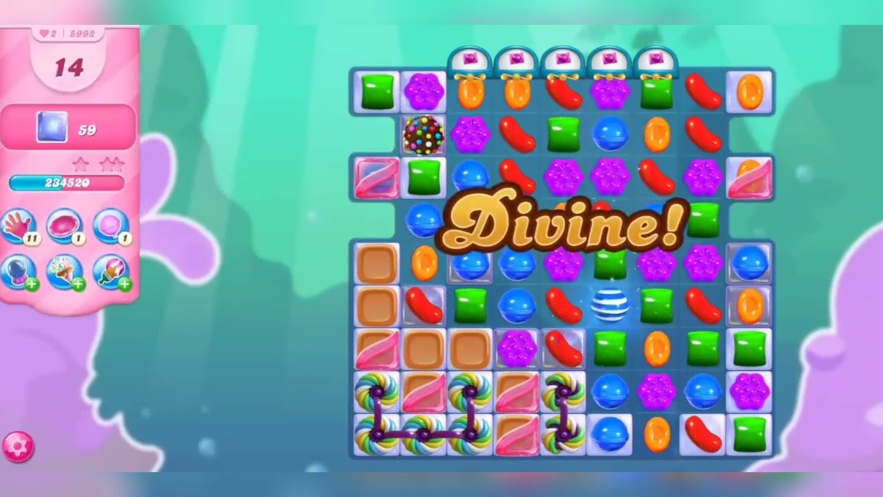 Candy Crush Saga Level 5992 - Complete Level Gameplay