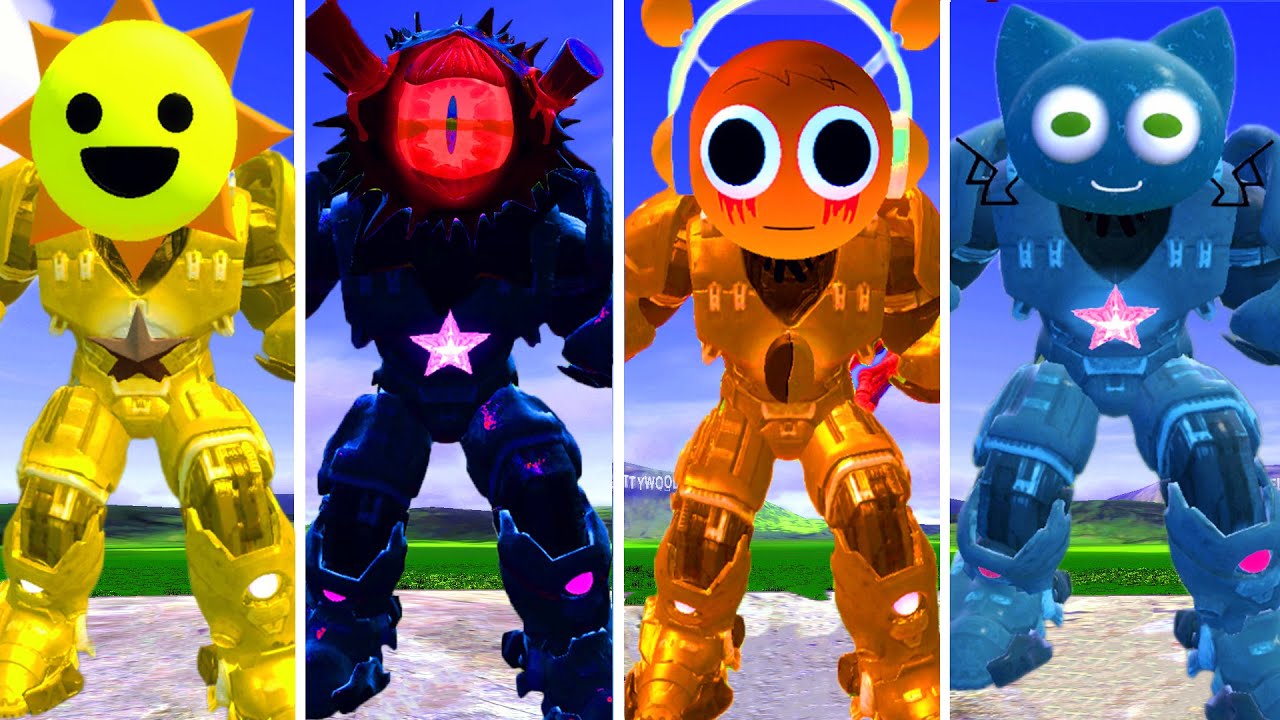 ALL FAMILY SPRUNKI MECHATITAN MISS SUN 2 VS MECHA TITAN SPRUNKI THE HOUSE OF HAPPINESS PHASE In Gmod