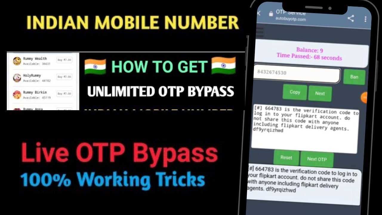 How To Get Unlimited Number/Otp Site/Best otp site/indian otp site/Unlimited number otp bypass
