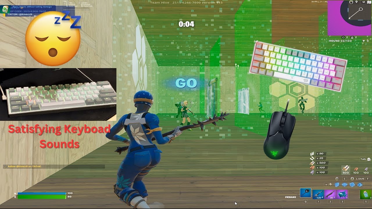 Redragon K617 Fizz ASMR Chill 😍 Box PvP 🏆 Satisfying Keyboard Fortnite 360 FPS Smooth 4K