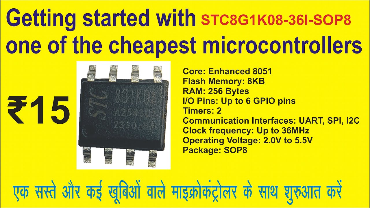 Getting started with the STC8G1K08 Microcontroller