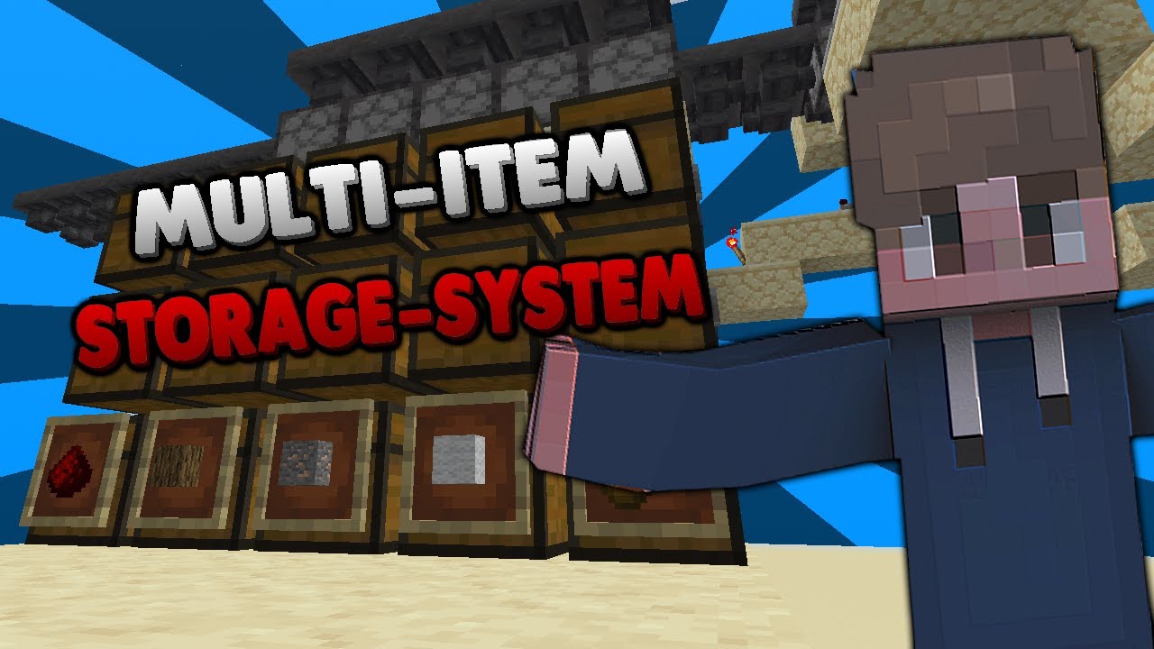 Multi-Item Storagesystem! Ohne Slot-Reservierung! Super Simpel! - Minecarft Tutorial (1.15.2)