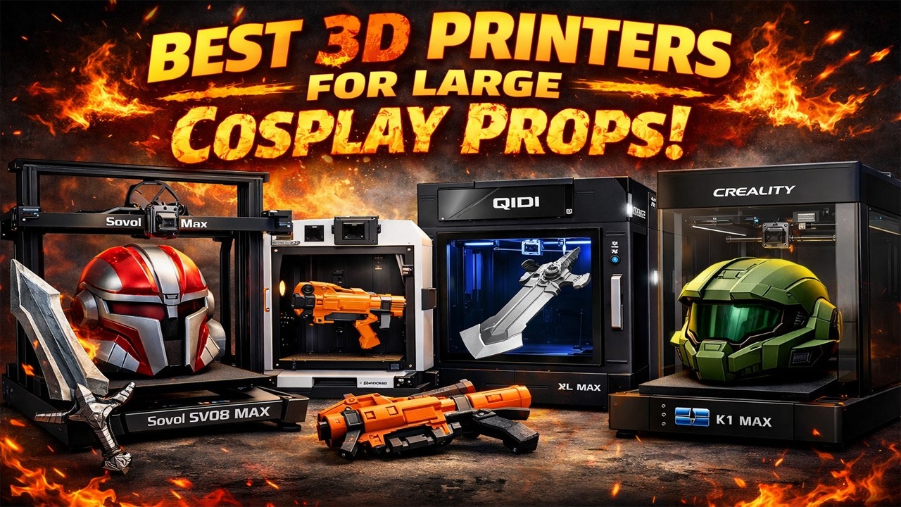 “Best 3D Printers for Huge Cosplay Props in 2026 – Sovol, Bambu, Qidi & Creality Showdown!”
