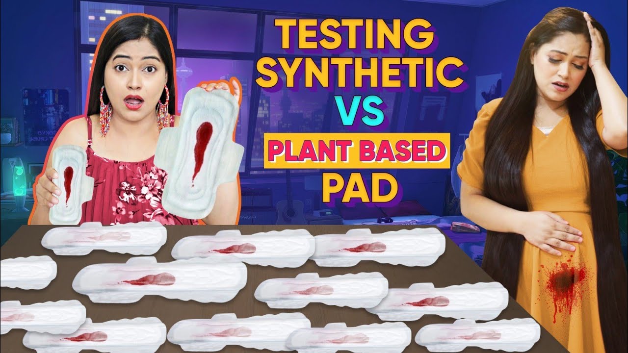 Live Testing Different Pads 😲Synthetic Pads vs Plant Based top sheet Pad सबसे घटिया Pad कौन सा है?