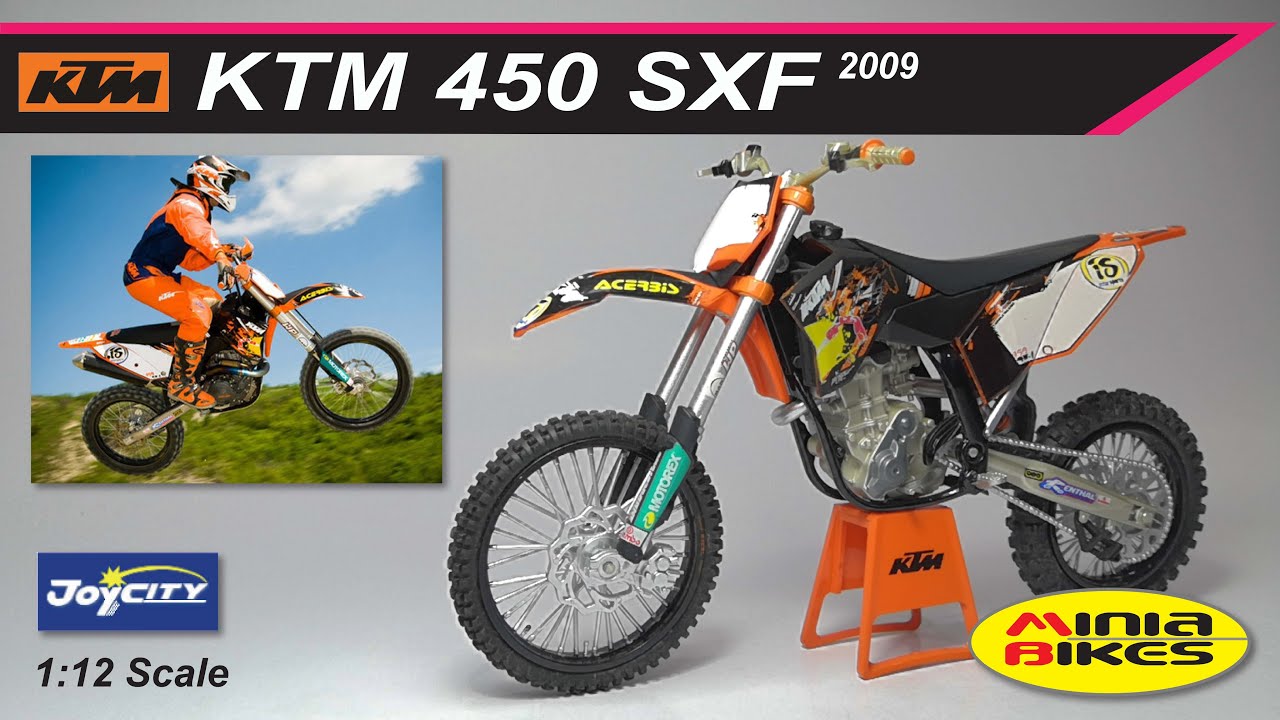 EP121. KTM 450 SXF 2009 JOYCITY 1:12 SCALE MINIATURE MODEL