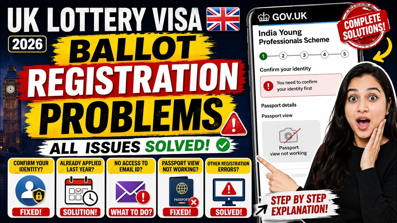 UK Lottery Visa 2026 | Ballot Registration Problems Solved | Identity, Recovery & Passport View