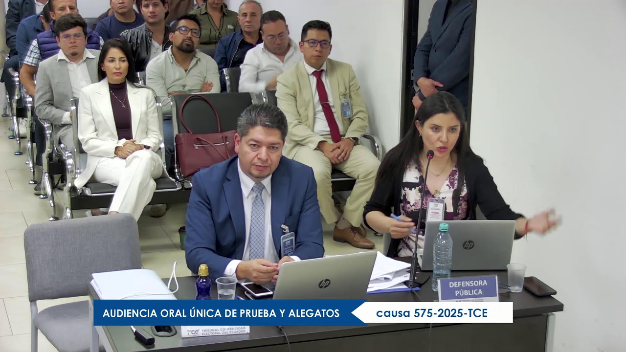 AUDIENCIA ORAL ÚNICA DE PRUEBA Y ALEGATOS CAUSA No. 575-2025-TCE