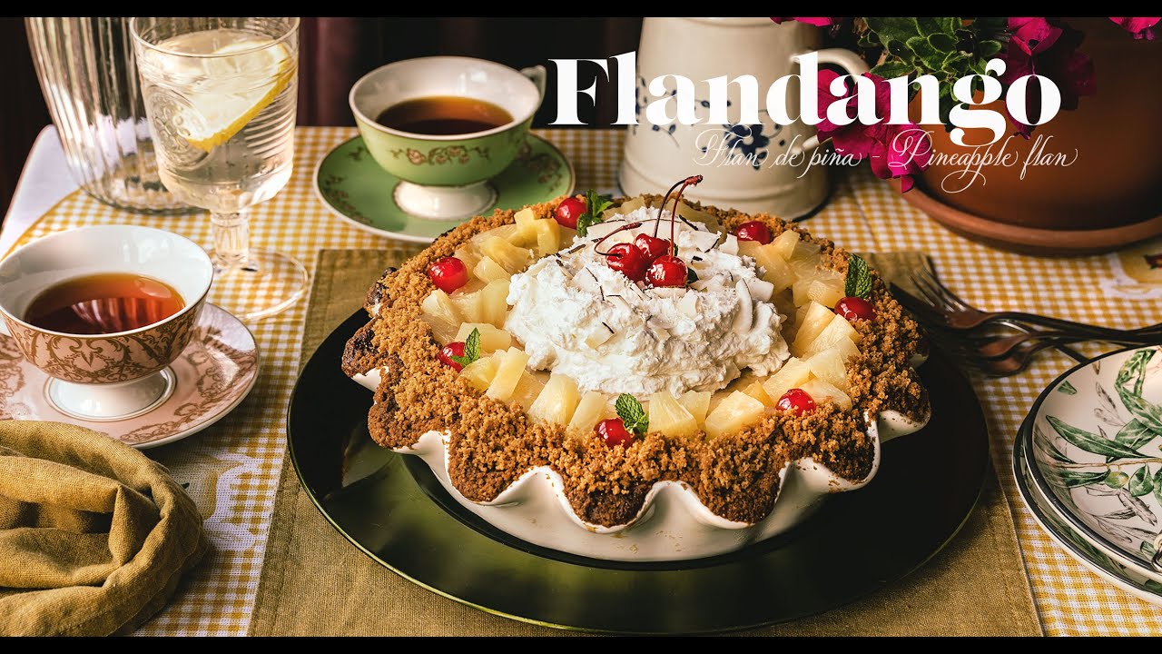 Flandango, tarta flan de piña - Pineapple flan pie