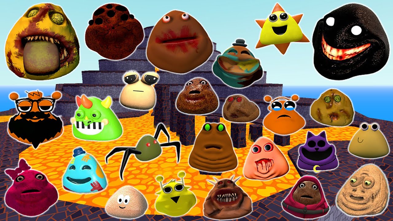 DESTROY ALL NEW 3D POU BOU'S REVENGE & ITALIAN BRAINROT FAMILY in LAVA POOL Garry's Mod