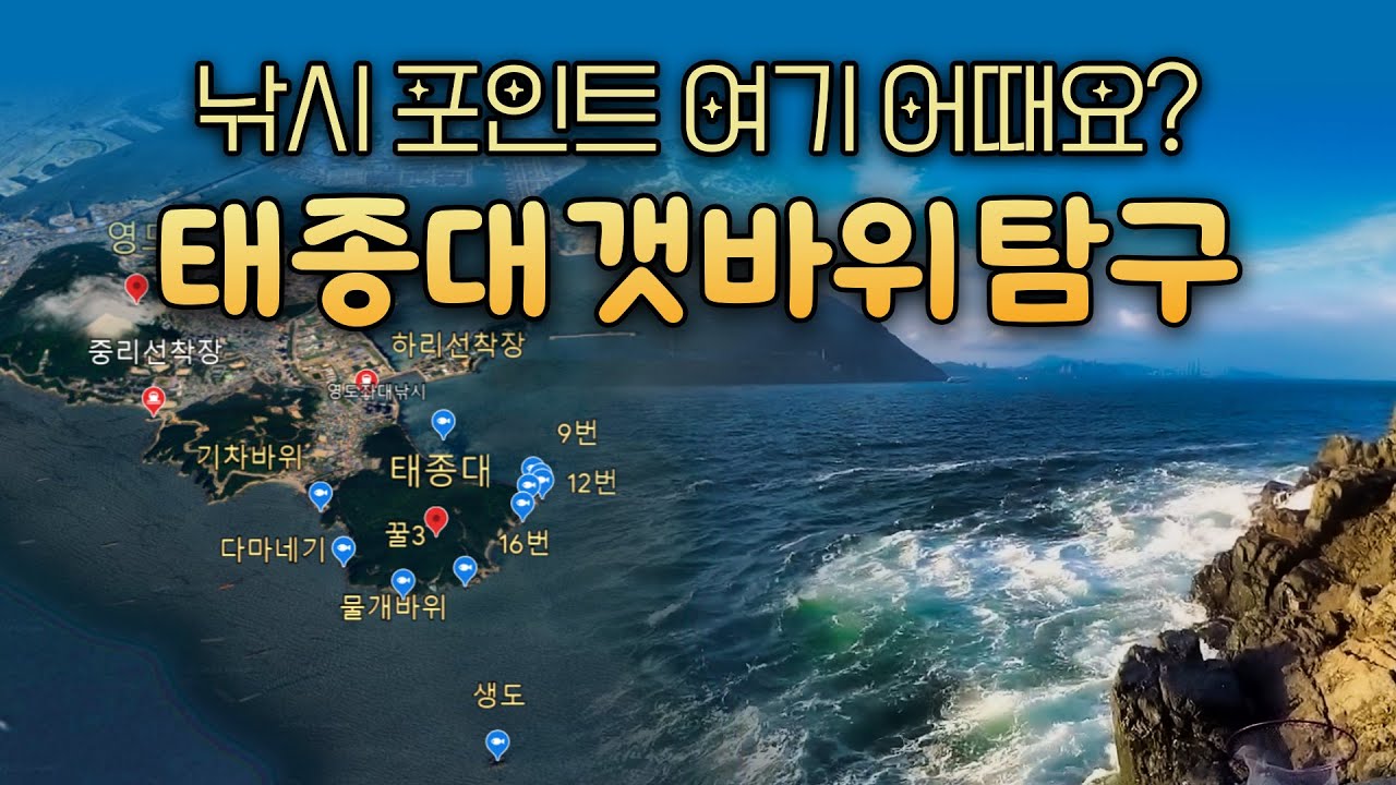 낚시 포인트 탐구 - 태종대 갯바위편 (7월2일 생도조황)