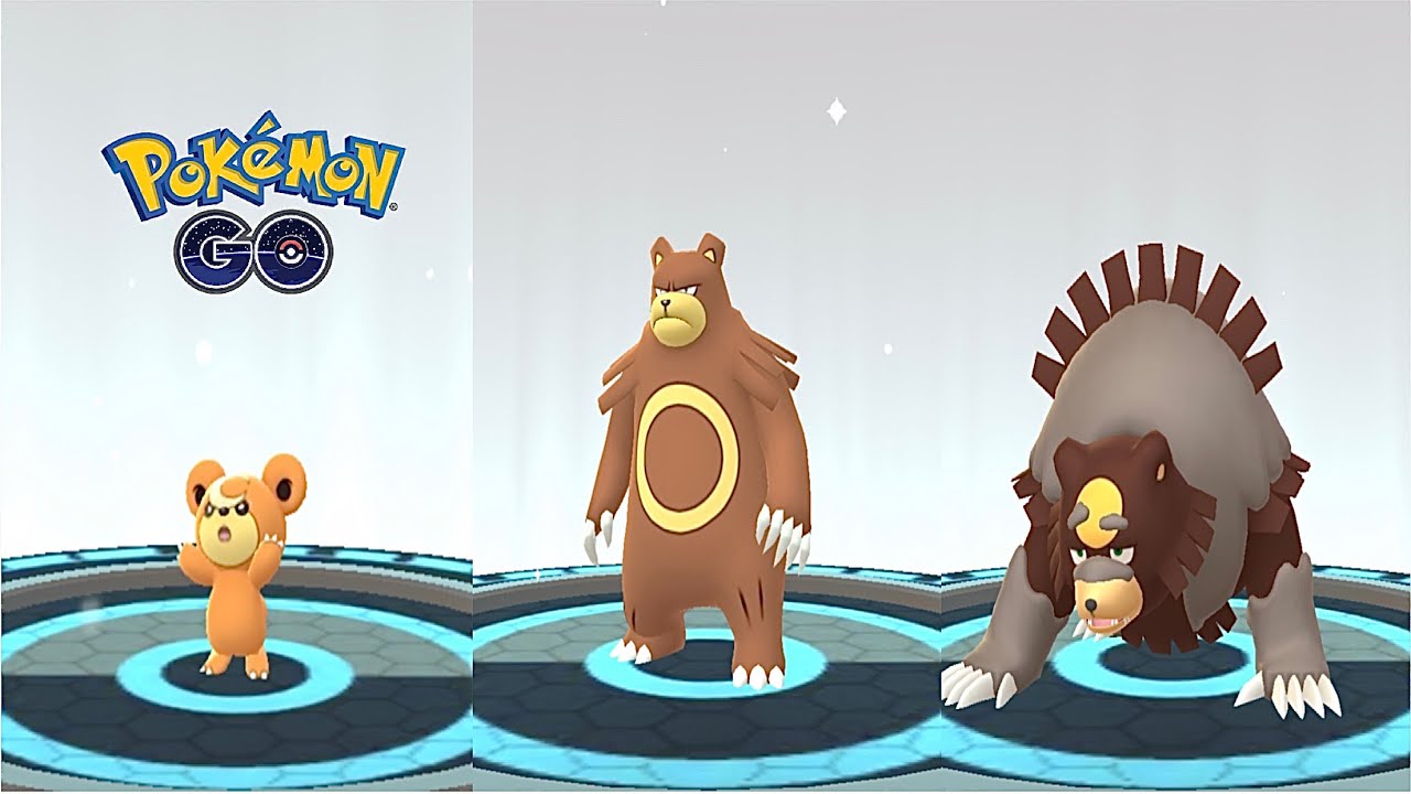 Teddiursa, Ursaring, Ursaluna Full Evolution - Pokémon GO