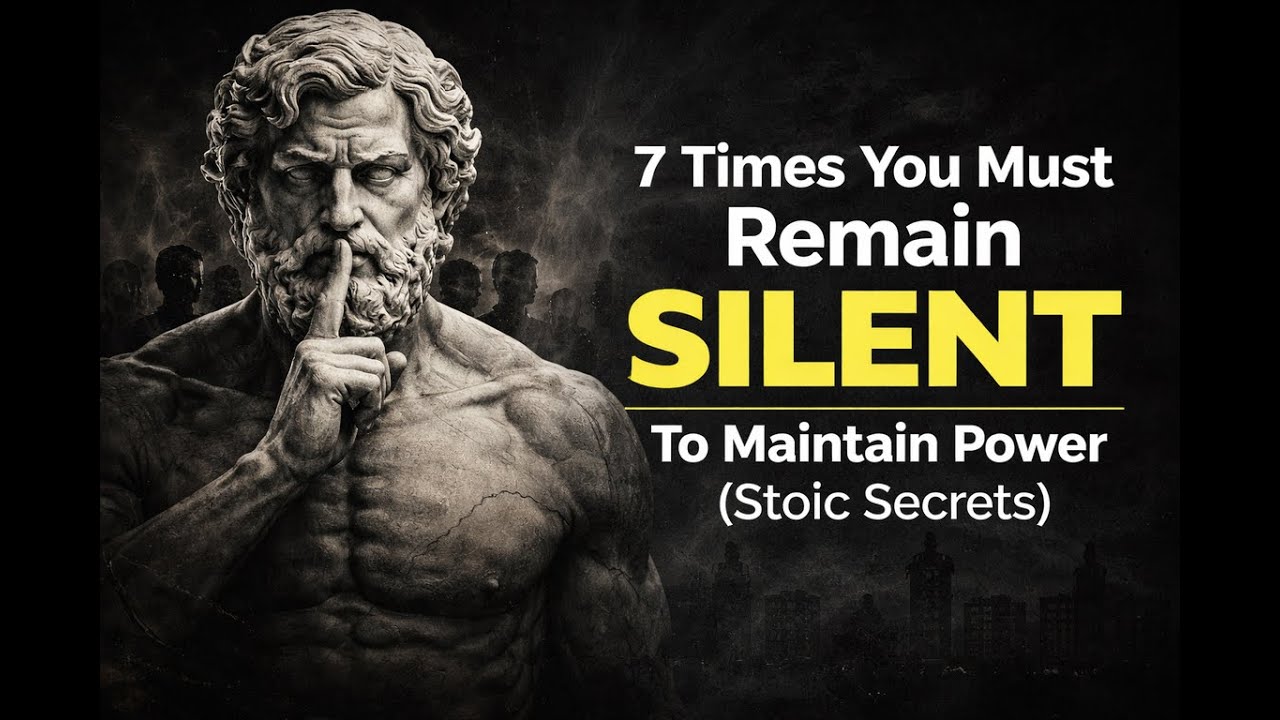7 Times You Must Remain SILENT To Maintain Power | STOICISM