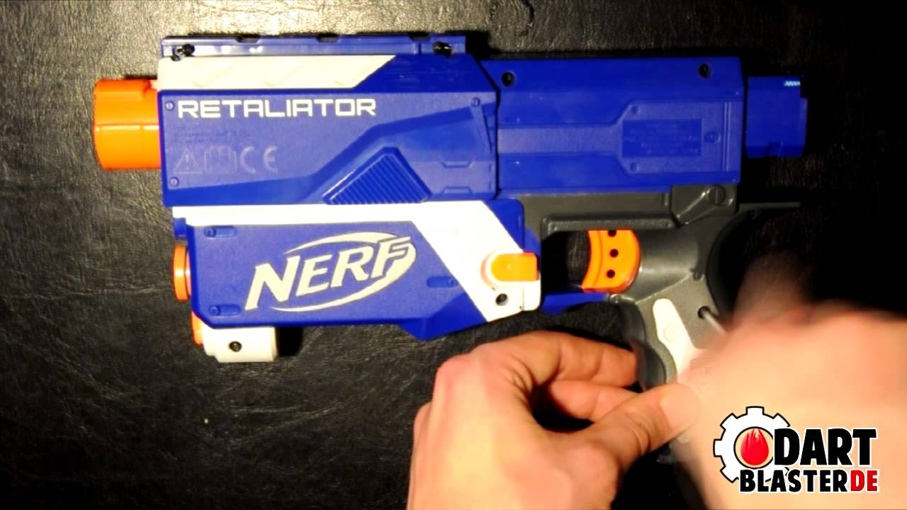 [English] Dartblaster.de Klotzi's Mod Review: Blasterparts Spring for Nerf Retaliator (Hard Range)