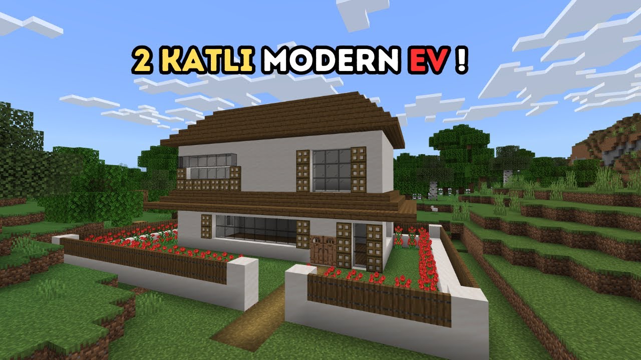 Minecraft 2 Katlı Modern Ev Nasıl Yapılır ? #28 | Minecraft Serisi