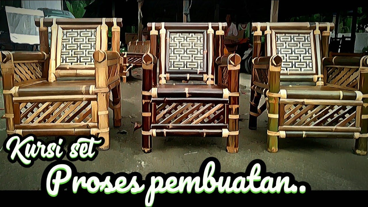 Kursi bambu terbaru//mode minimalis//cantik unik dan menarik..