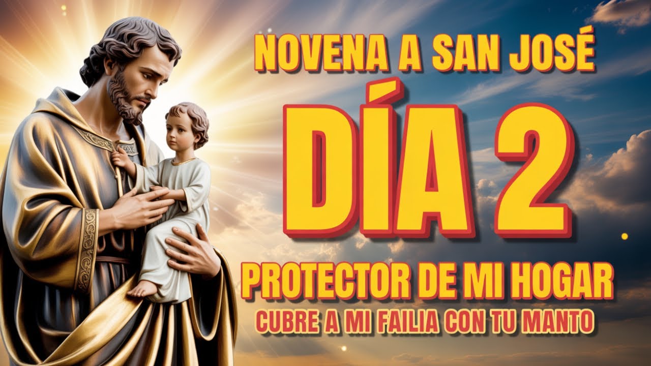 NOVENA A SAN JOSÉ DÍA 2 🙏 Protector del Hogar | Oración Poderosa por la Familia