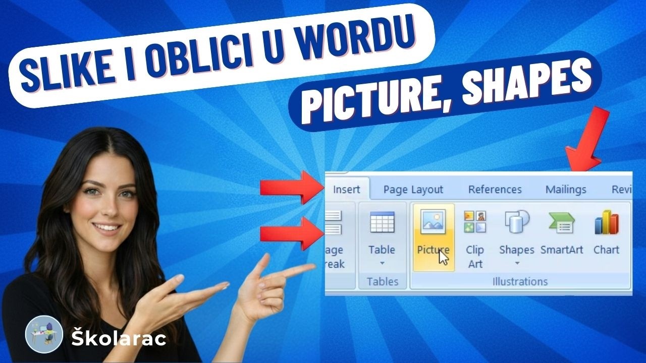 Microsoft Word – Kako da Ubaciš i Formatiraš Slike i Objekte (Insert Pictures & Shapes)
