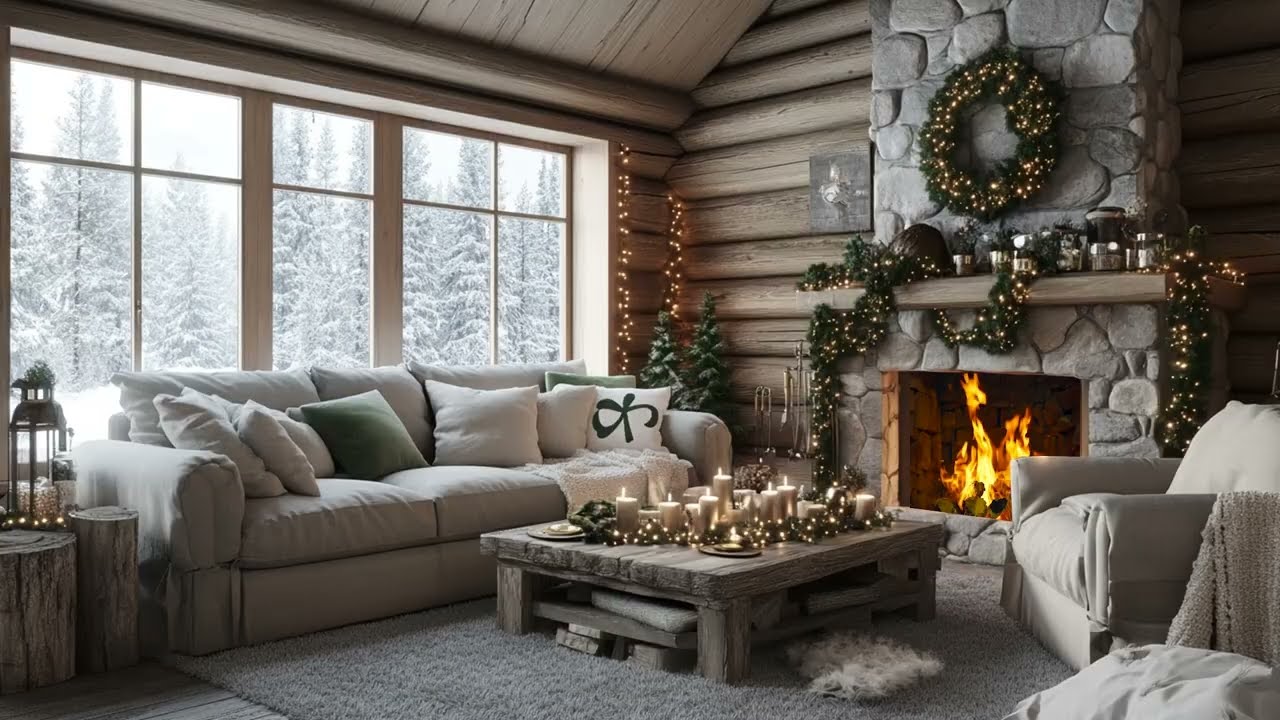 Gentle Winter Snowfall And Fireplace Sounds Offer Warmth And Emotional Calm