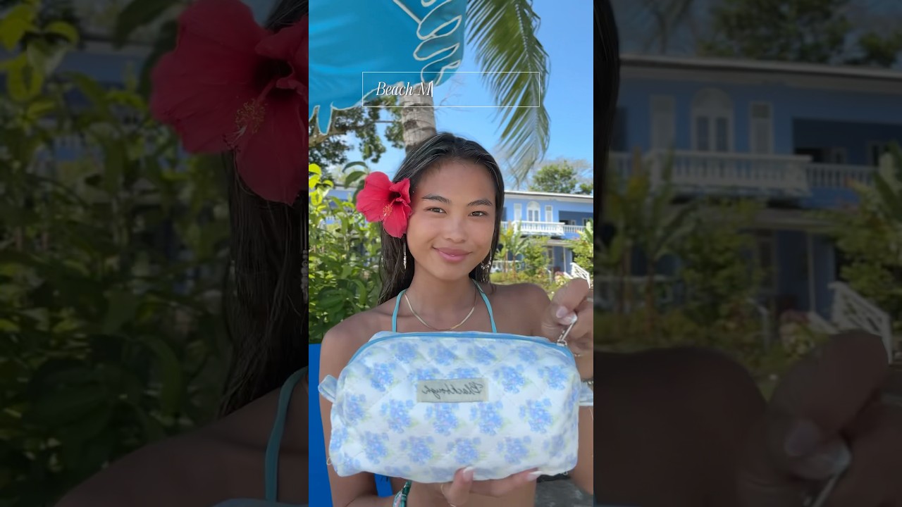 beach makeup routine 🌞✨🧴 #beachmakeup #naturalmakeuplook