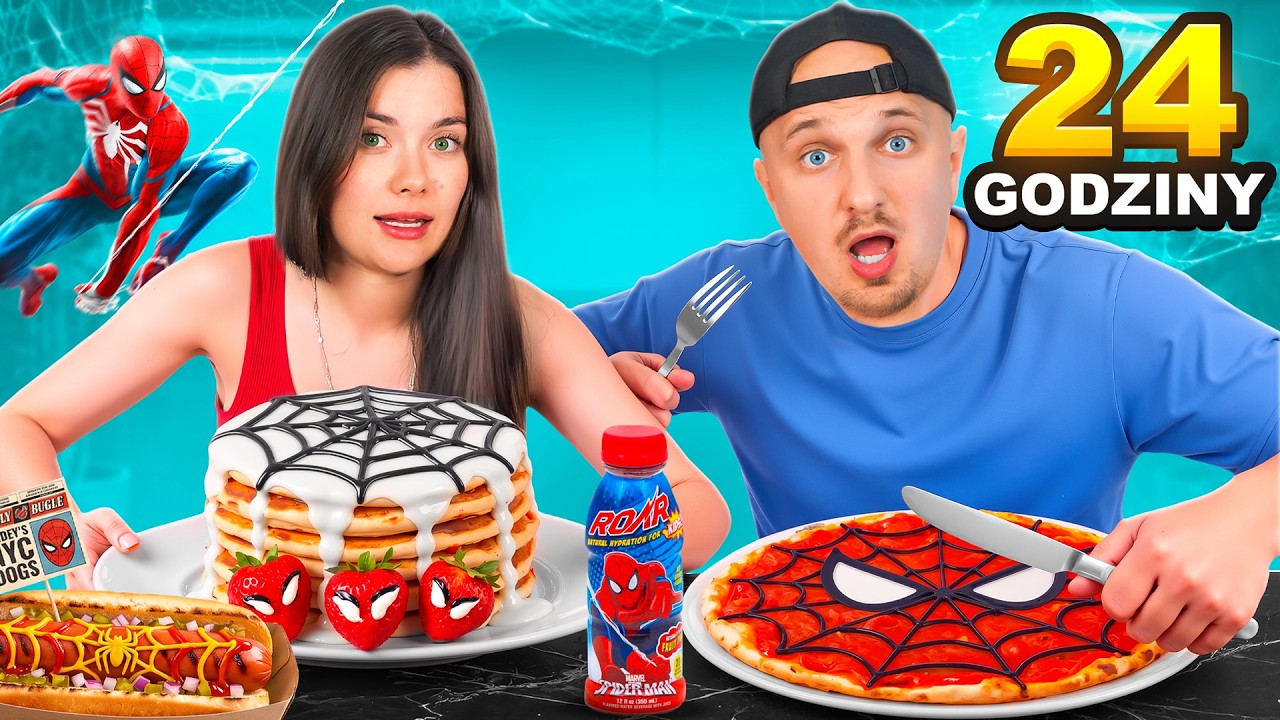 JEMY JEDZENIE SPIDERMAN PRZEZ 24H